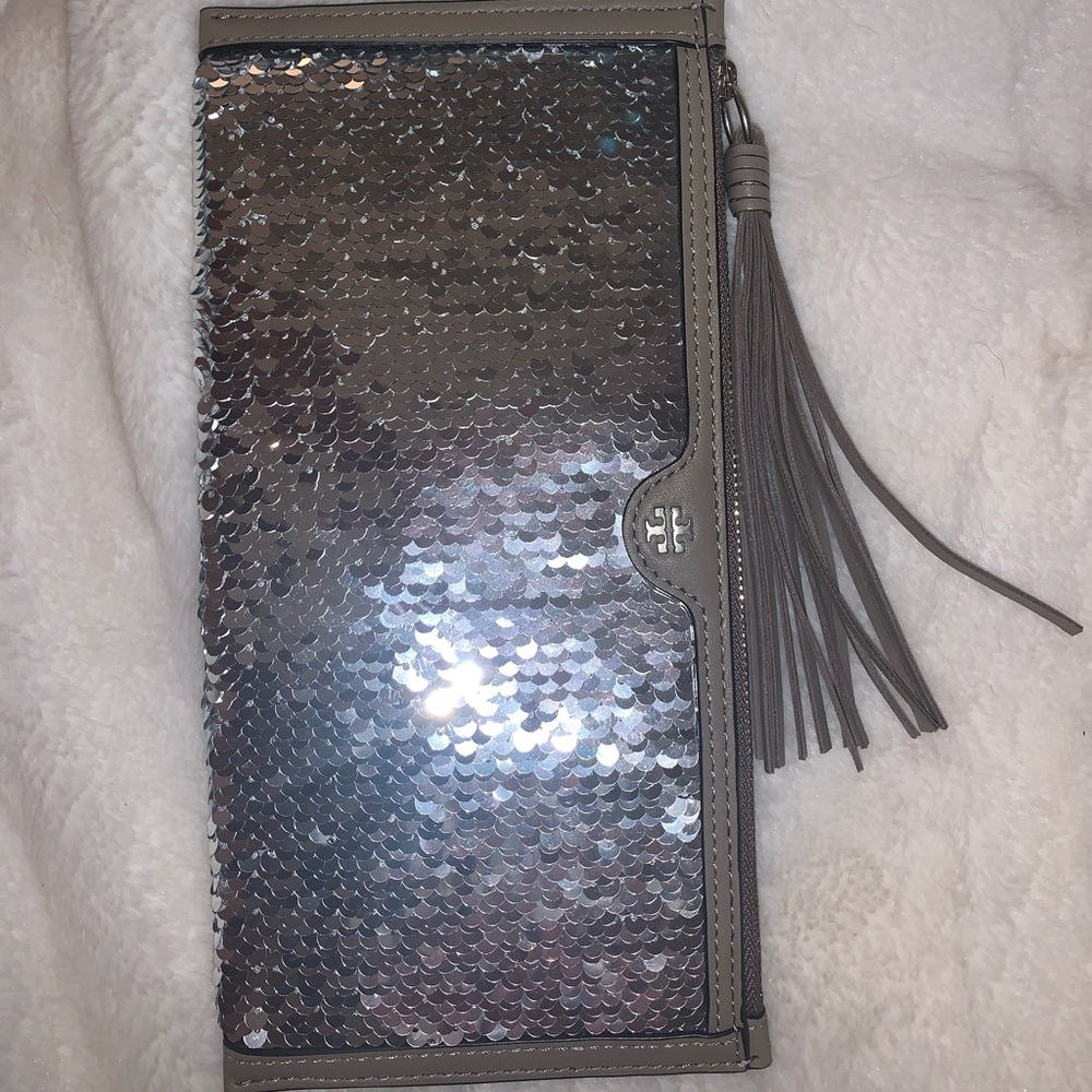 Tory Burch sequence clutch